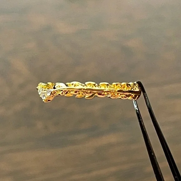 14k Gold plated CZ Ring -  Size 7 - Picture 15 of 16